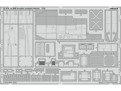 1/32 A-26B Invader cockpit interior for HOBBY BOSS kit