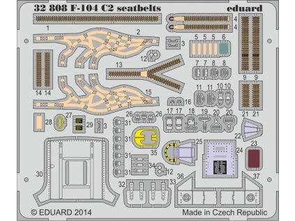 1/32 F-104 C2 seatbelts for ITALERI kit