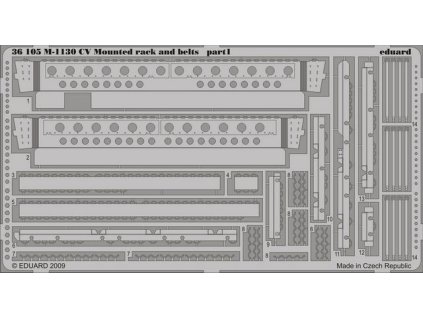 1/35 M-1130 CV Mounted rack and belts for TRUMPETER kit
