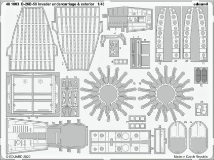 1/48 B-26B-50 Invader undercarriage & exterior for ICM kit