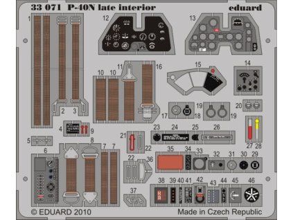 1/32 P-40N late interior S.A. for HASEGAWA kit