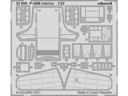 1/32 P-40M interior for TRUMPETER kit