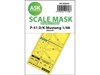1/48 P-51D/K Mustang double-sided mask for Eduard