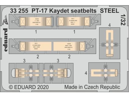1/32 PT-17 Kaydet seatbelts STEEL for RODEN kit