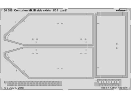 1/35 Centurion Mk.III side skirts for TAMIYA kit