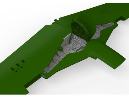 P-51D wheel bay PRINT 1/48 recommended for EDUARD