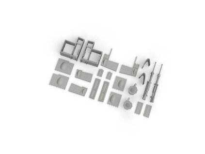 A6M3 gun bays short barrel PRINT 1/48 recommended for EDUARD