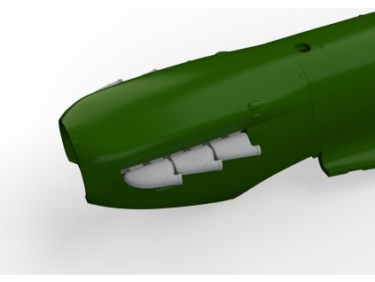 Spitfire Mk.V three-stacks exhausts rounded 1/48 recommended for EDUARD
