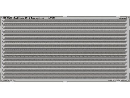 1/700 Railings 45´ 2 bars short