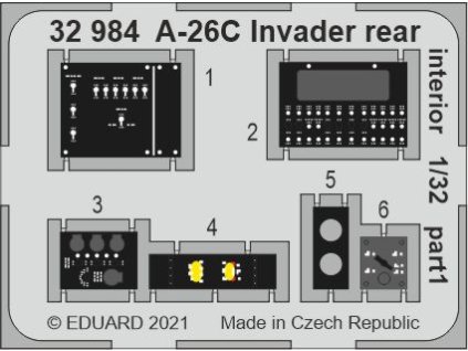1/32 A-26C Invader rear interior for HOBBY BOSS kit