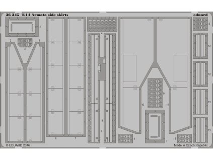 1/35 T-14 Armata side skirts for TAKOM kit