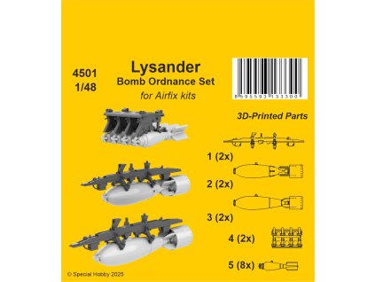 1/48 Lysander Bomb Ordnance Set / for Airfix kit