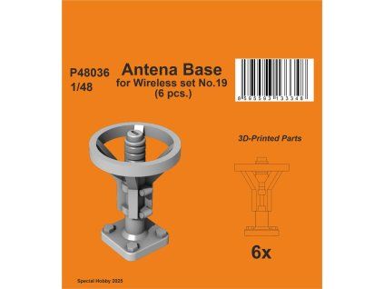 1/48 Antena Base for Wireless set No.19 (6 pcs.)