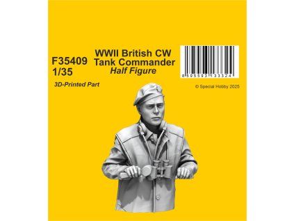 1/35 WWII British CW Tank Commander / Half Figure