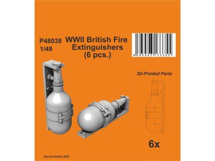 1/48 WWII British Fire Extinguishers (6 pcs.)