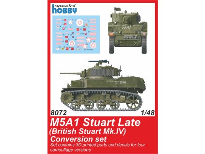 1/48 M5A1 Stuart Late (British) Conversion set / for Tamiya kit