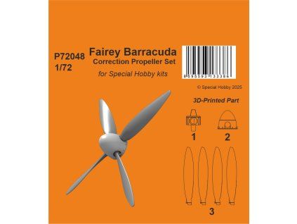1/72 Fairey Barracuda Correction Propeller Set / for Special Hobby kits