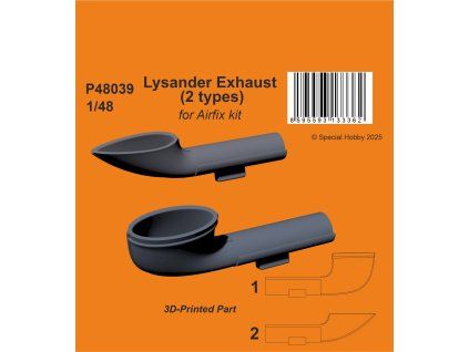 1/48 Lysander Exhaust (2 types) / for Airfix kit