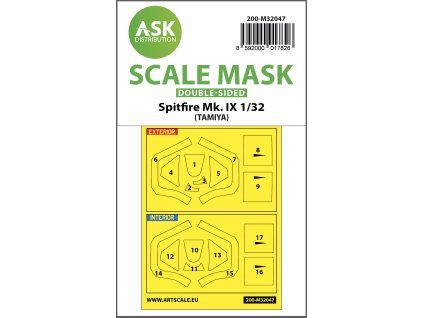 1/32 Spitfire Mk.IX double-sided masks for Tamiya