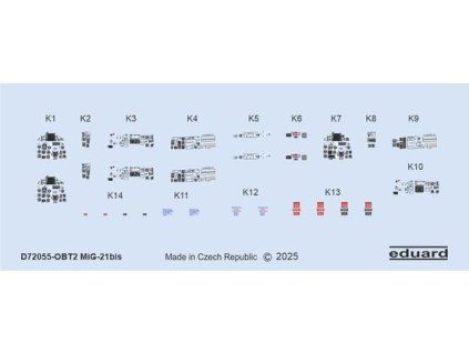 MiG-21bis stencils 1/72 recommended for EDUARD - Eduard 3