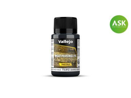 Vallejo Weathering FX 73812 Black Thick Mud Thick Mud (40 ml)