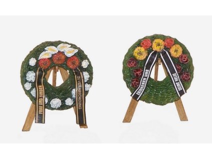 1/48 Funeral wreath with easels
