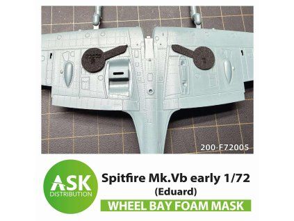 1/72 Spitfire Mk.Vb wheel bay FOAM flexibel mask for Eduard
