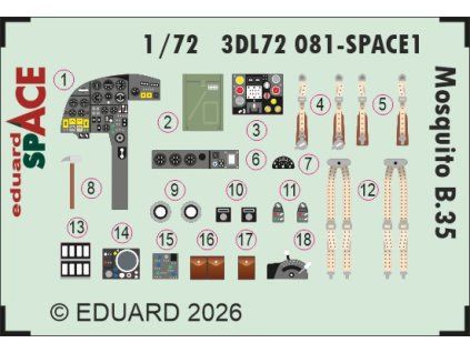 Mosquito B.35 SPACE 1/72 recommended for AIRFIX