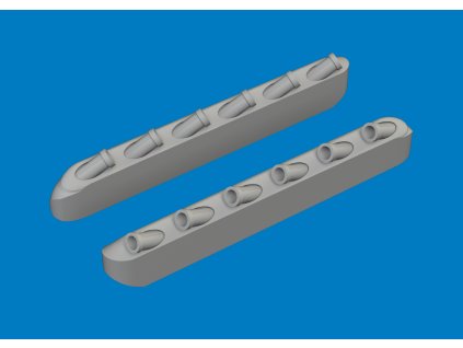 P-51D exhaust stacks w/ fairing PRINT 1/72 recommended for ARMA HOBBY