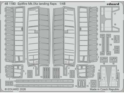 Spitfire Mk.IXe landing flaps 1/48 recommended for AIRFIX