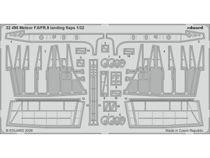 Meteor F.8/FR.9 landing flaps 1/32 recommended for REVELL