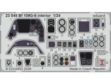 Bf 109G-6 interior 1/24 recommended for AIRFIX