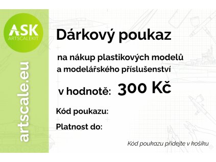Dárkový voucher v hodnotě 300 Kč