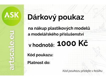 Dárkový voucher v hodnotě 1000 Kč