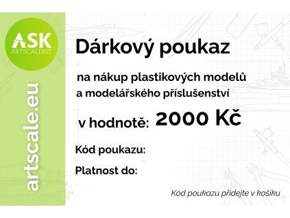 Dárkový voucher v hodnotě 2000 Kč
