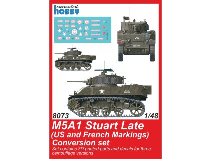 1/48 M5A1 Stuart Late (US Army) Conversion set/ for Tamiya kit