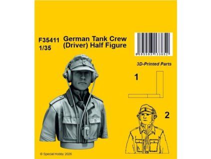 1/35 WWII German Tank Crew (Driver) Half Figure