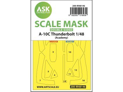 1/48 A-10C Thunderbolt double-sided express fit mask for Academy