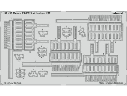 Meteor F.8/FR.9 air brakes 1/32 recommended for REVELL