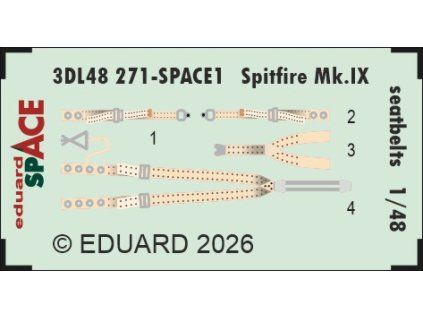 Spitfire Mk.IX seatbelts SPACE 1/48 recommended for