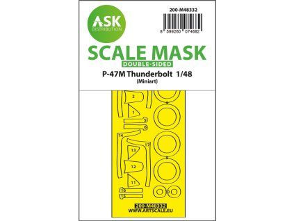 1/48 P-47M Thunderbolt double-sided express fit mask for MINIART