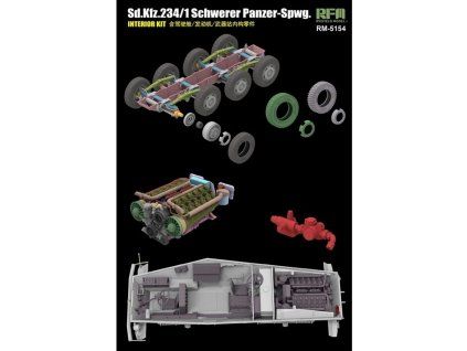 1/35 Sd.Kfz. 234/1 Schwerer Panzer-Spwg. Interior Kit
