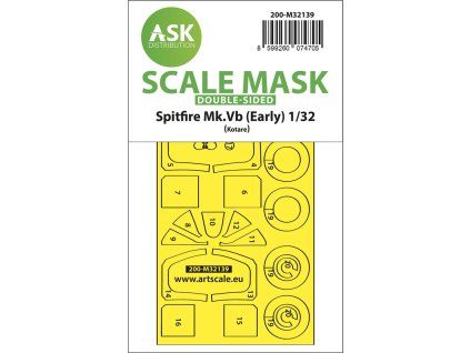 1/32 Spitfire Mk.Vb double-sided express fit and self adhesive mask for Kotare
