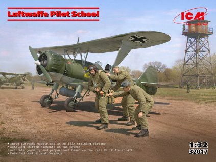 1/32  Luftwaffe Pilot School - Henschel Hs-123A (late) with Crew