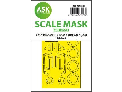 1/48 Fw 190D one-sided express fit mask for MINIART