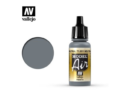 Vallejo Model Air 71051 Neutral Gray (17ml)
