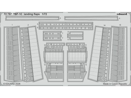 TBF-1C landing flaps 1/72 recommended for HOBBY BOSS