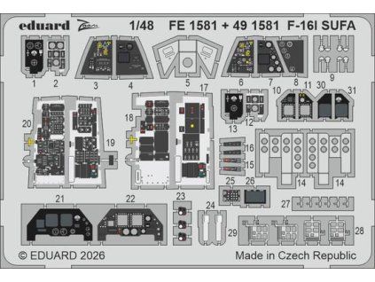 F-16I SUFA 1/48 recommended for GREAT WALL HOBBY - Eduard 3