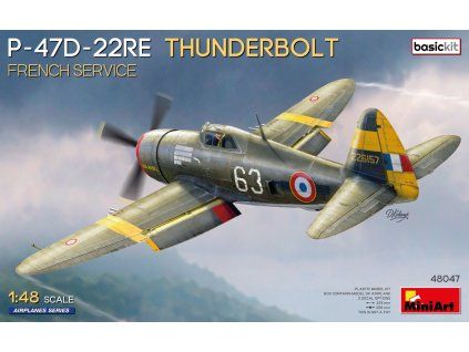 1/48 P-47D-22RE Thunderbolt. French Service. Basic Kit