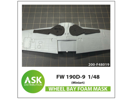 1/48 Fw 190D flexibel FOAM wheel bay mask for Miniart